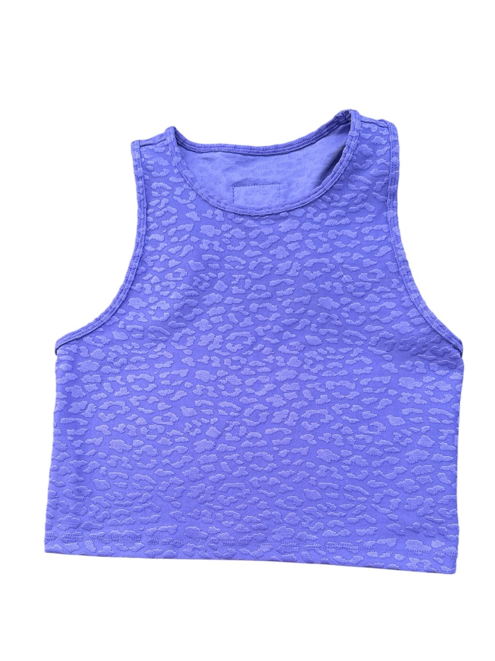 Zumba Purple Textured Racerback Crop Tank